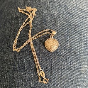 Silver necklace with stone